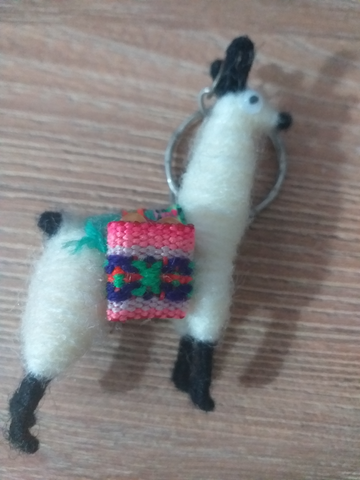 Wool Llama KeyChain